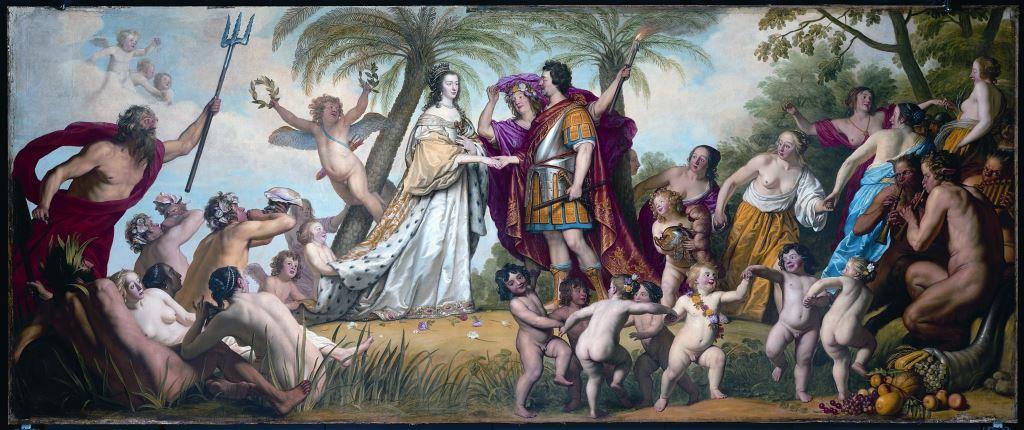 Huwelijk van Frederik Hendrik en Amalia van Solms door Honthorst