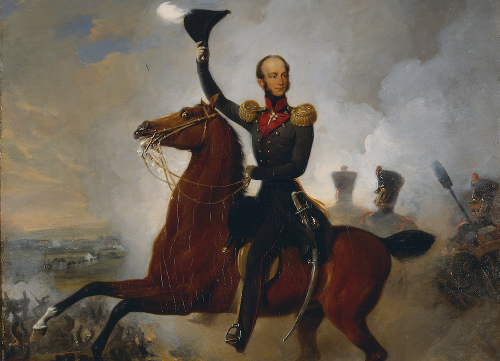 Ruiterportret van de Prins van Oranje, Willem II, door Jan Willem Pieneman 