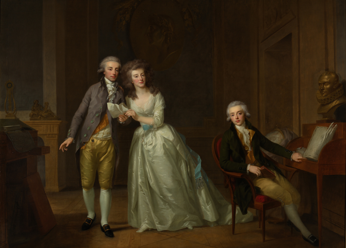 Familieportret van de kinderen van Willem V door Johann Friedrich August Tischbein