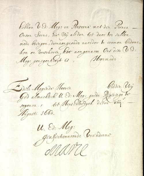 Brief van Maria Stuart aan de Staten van Zeeland
