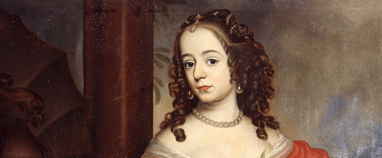 Henriëtte Catharina detail dubbelportret van Albertina Agnes en Henriëtte Catharina