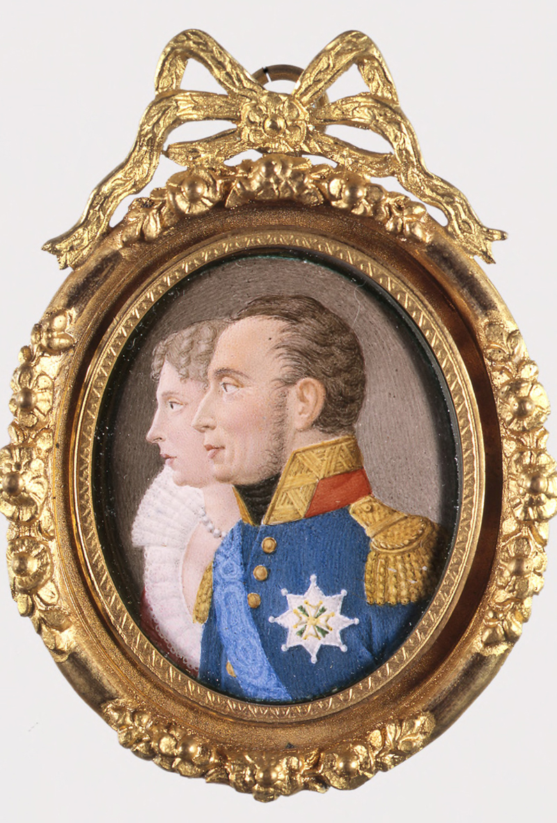 Portretminiatuur van Willem I en Wilhelmina van Pruisen