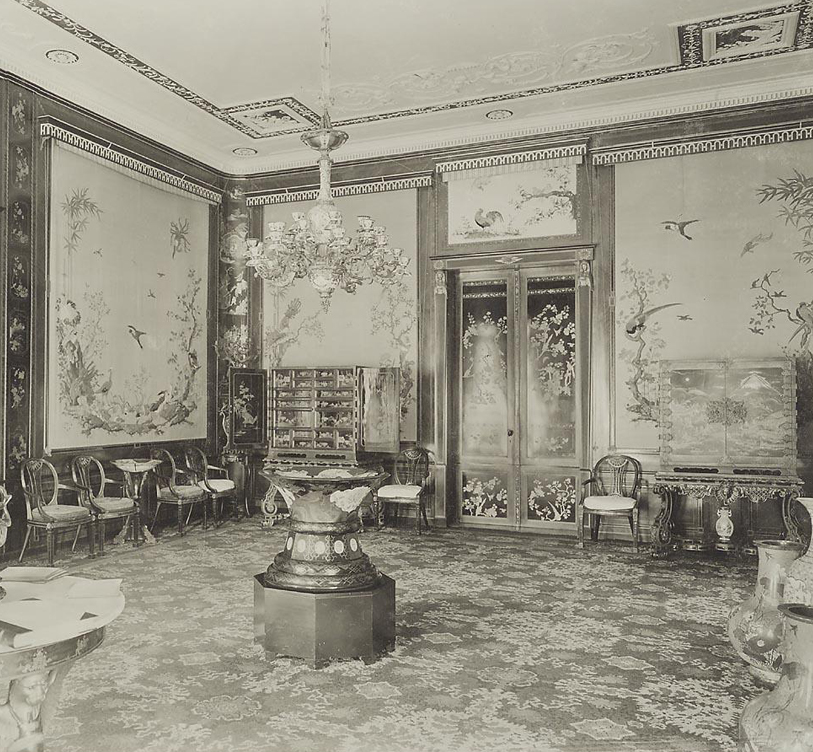 Japanse Zaal met de lakkabinetten in Huis ten Bosch, 1914 